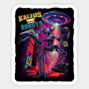 Kaijus vs Alien Robots from outer space Sticker